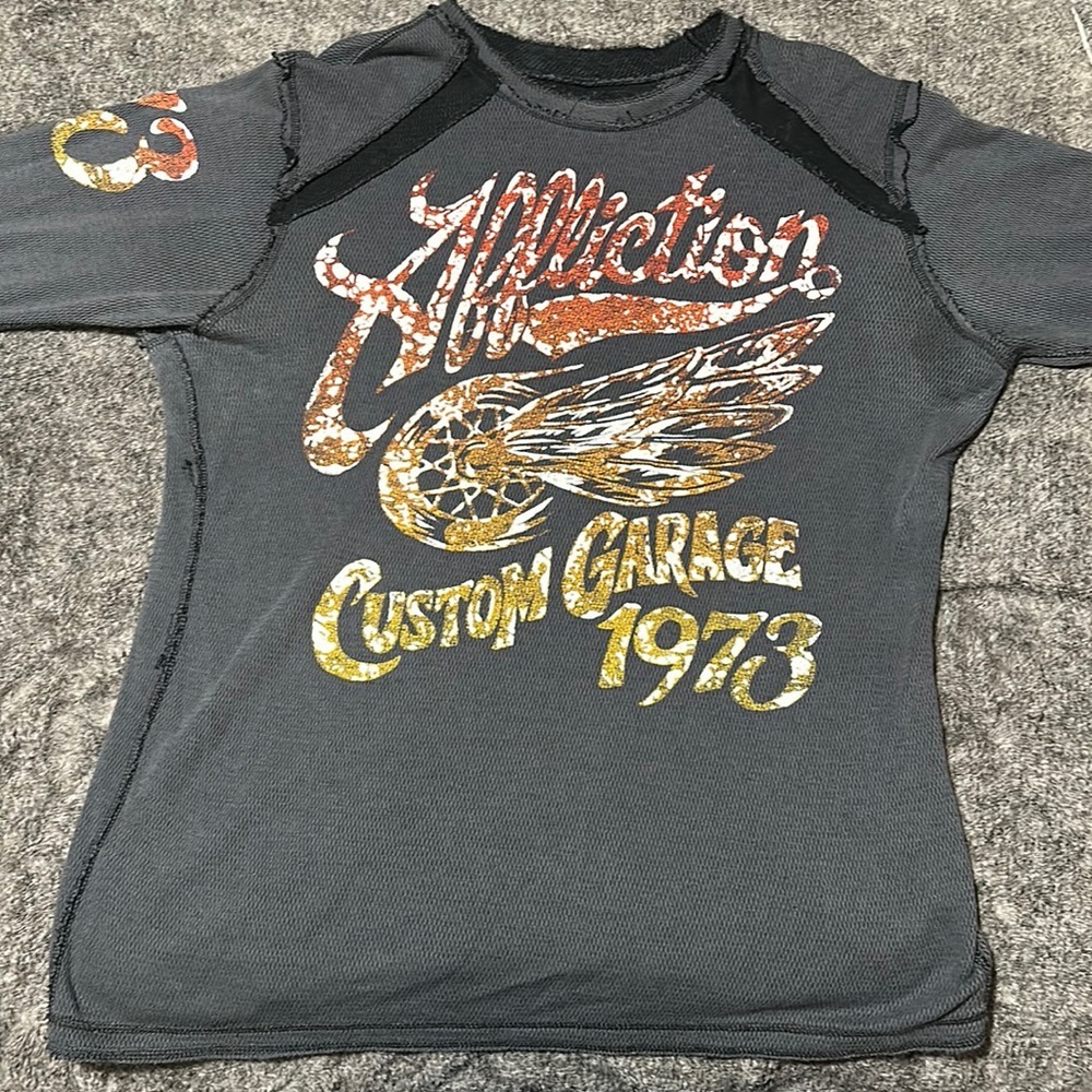 MENS REVERSIBLE AFFLICTION LONG SLEEVE SHIRT